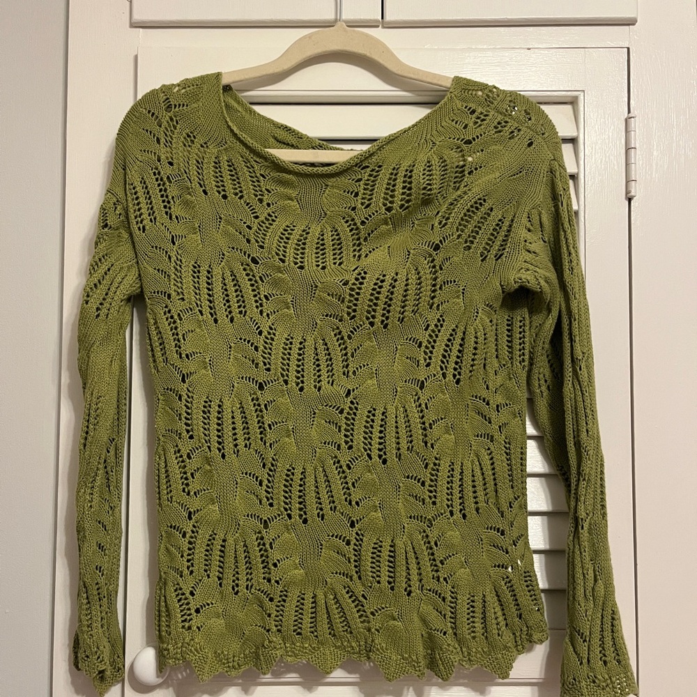 Olive Green Knit Women's Top